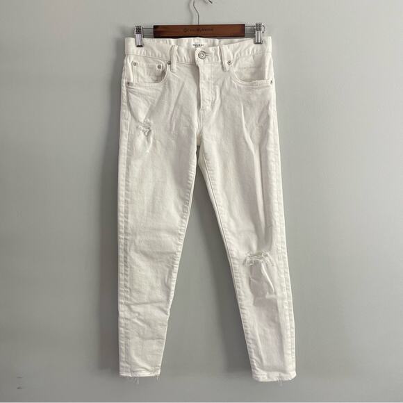Moussy Vintage | Women’s Velma White Destroyed High-Waist Skinny Jeans Denim 27 - Picture 4 of 12